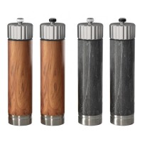 Unique Wooden Design Salt& Pepper Mill/Sea Salt Grinder/ Ceramic Mechanism